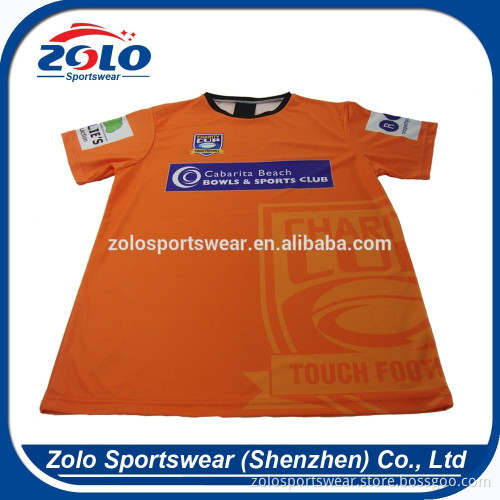 Awesome custom made sublimation mens touch football shirts for sports club